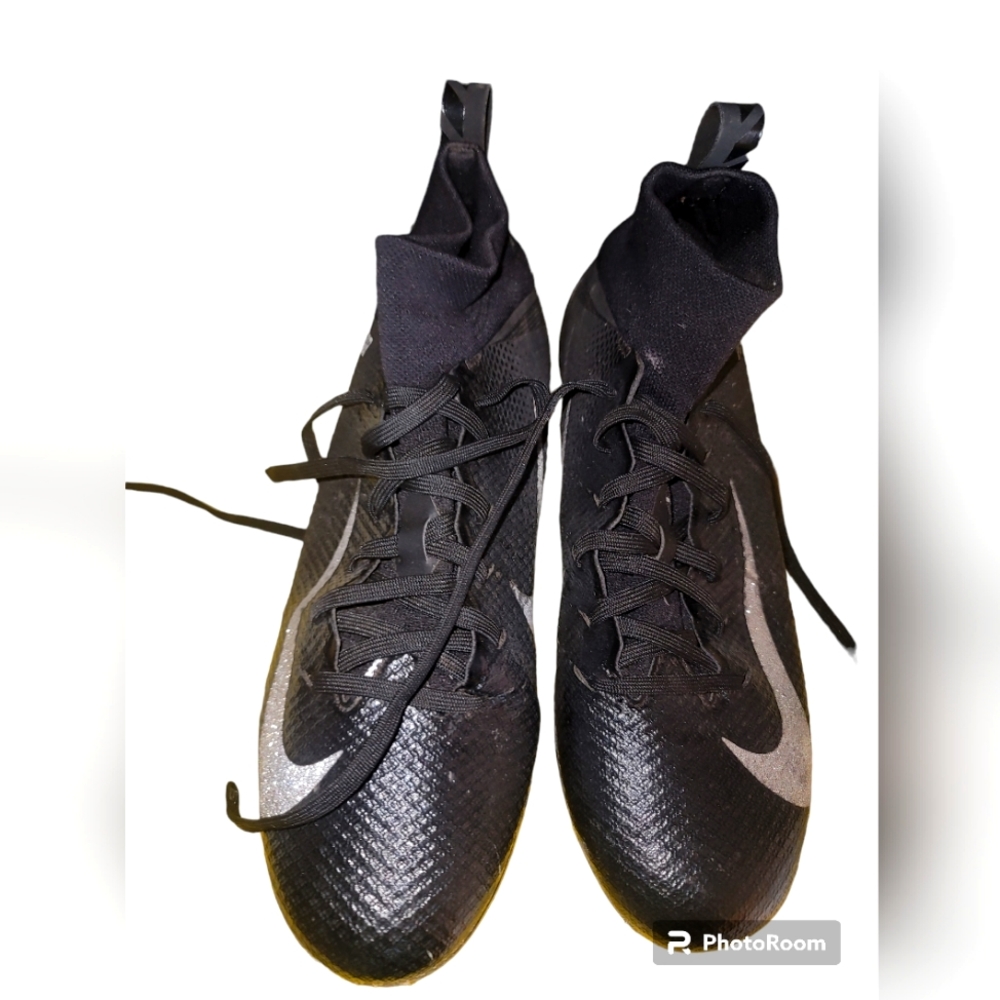 Nike Men's Vapor Untouchable Pro 3 Cleat - AO3022 010 - Black / Silver - Size: 7